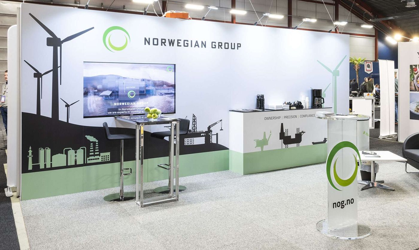 Norwegian Group booth — T3 — panoramic graphics
